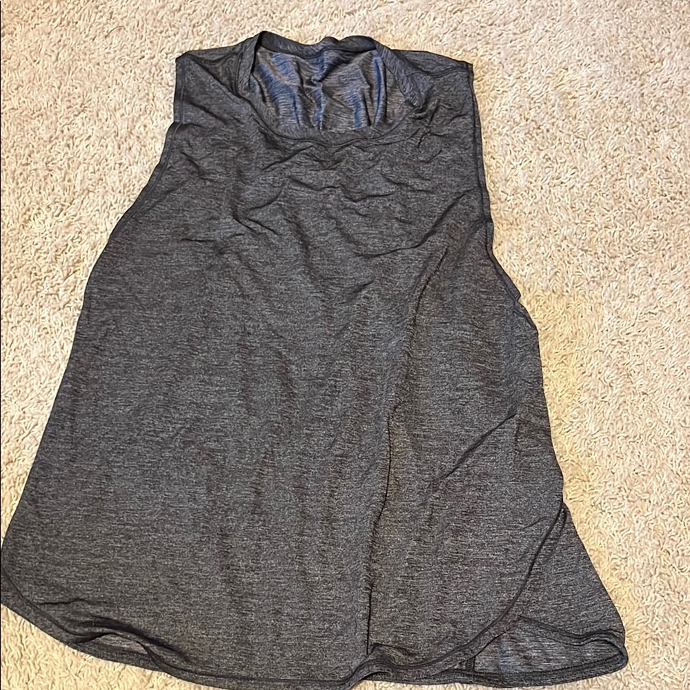Lululemon Ruched Back Gray Top